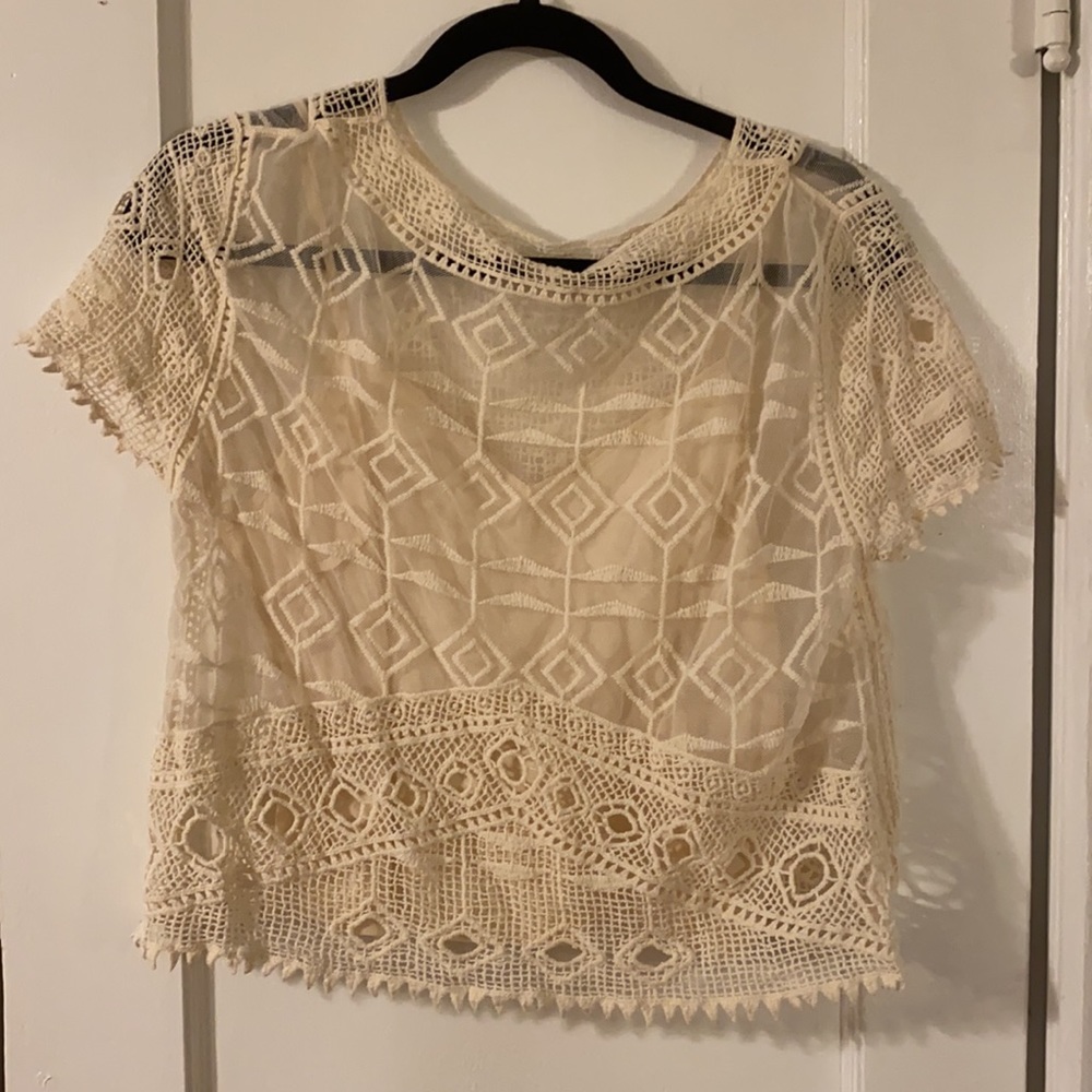 Detailed Mesh Blouse - Picture 3 of 4